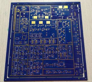 Harga yang bagus 8 Layers FR4 Blue Soldmask 1.6mm 1OZ Tembaga Tebal Papan PCB Multilayer on line