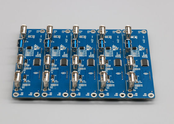 Harga yang bagus FR4 6 Layer 1.6mm 1OZ Blue Soldermask Printed Circuit Board Majelis on line